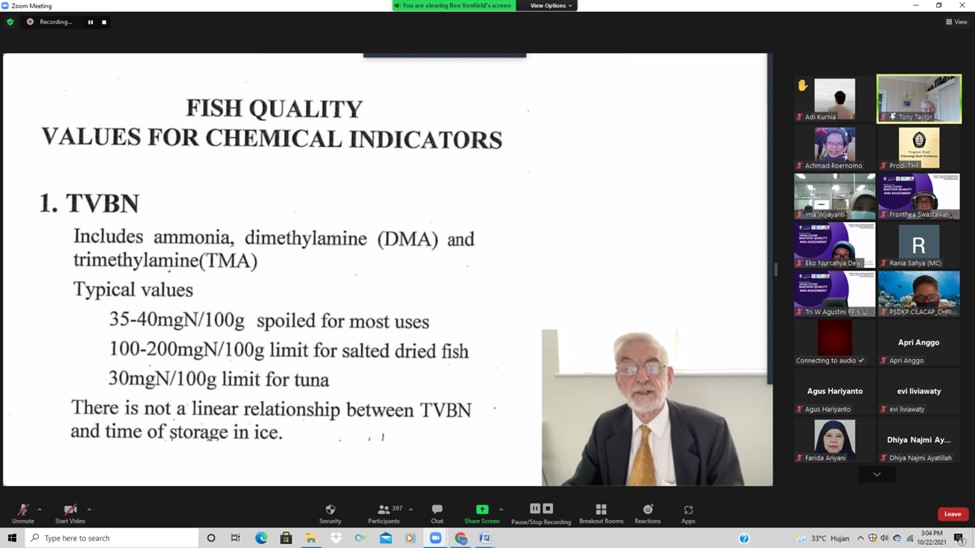 Visiting Lecturer 1st Session: Seafood Quality and Assessment