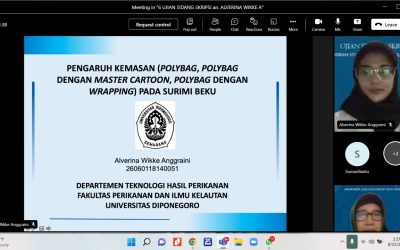 UJIAN SKRIPSI MAHASISWA a.n. Alverina Wikke Anggraini Prodi THP FPIK Undip