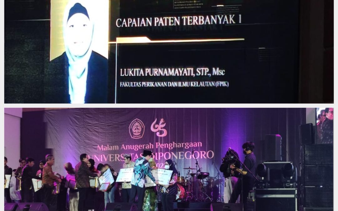 Dosen Pengajar Teknologi Perikanan Meraih Capaian Paten Terbanyak di Malam Anugerah Penghargaan Universitas Diponegoro
